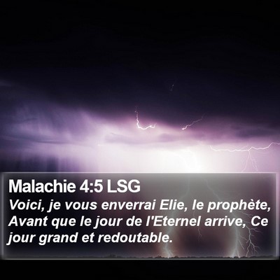 Malachie 4:5 LSG Bible Verse Image