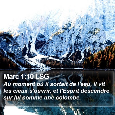 Marc 1:10 LSG Bible Verse Image