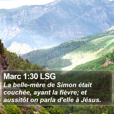 Marc 1:30 LSG Bible Verse Image