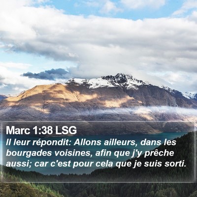 Marc 1:38 LSG Bible Verse Image