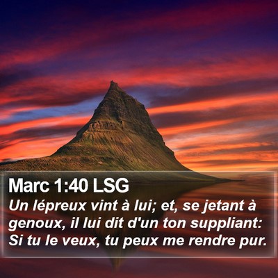 Marc 1:40 LSG Bible Verse Image