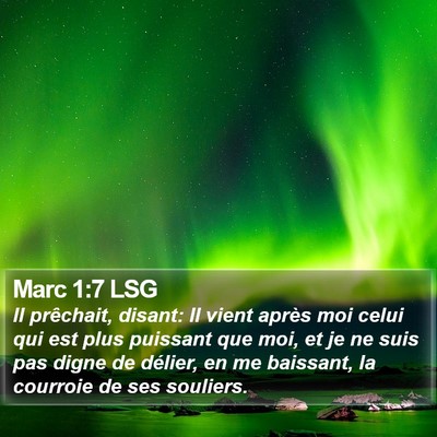 Marc 1:7 LSG Bible Verse Image