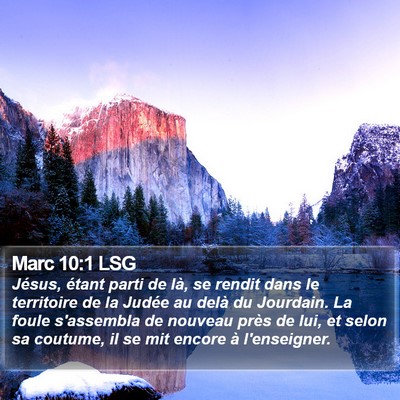 Marc 10:1 LSG Bible Verse Image