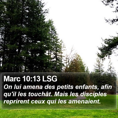 Marc 10:13 LSG Bible Verse Image