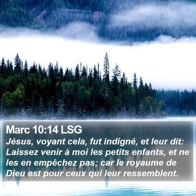 Marc 10:14 LSG Bible Verse Image