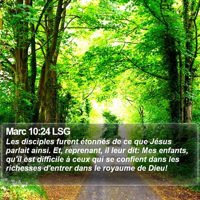 Marc 10:24 LSG Bible Verse Image