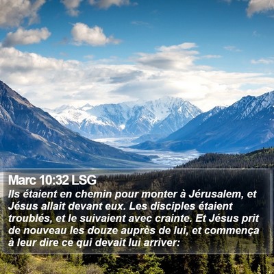 Marc 10:32 LSG Bible Verse Image
