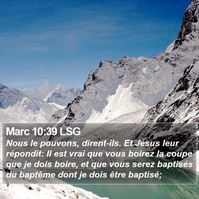 Marc 10:39 LSG Bible Verse Image