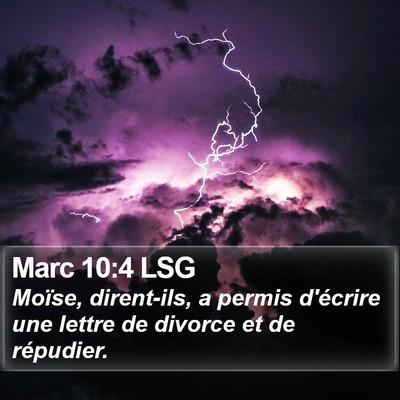 Marc 10:4 LSG Bible Verse Image