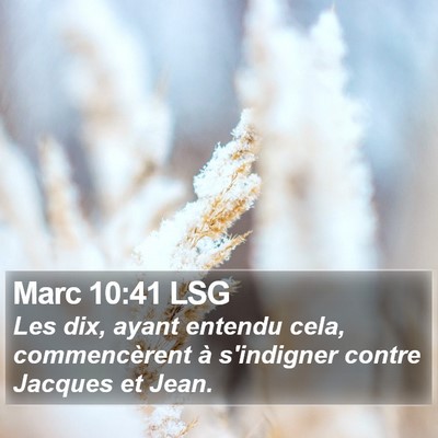Marc 10:41 LSG Bible Verse Image