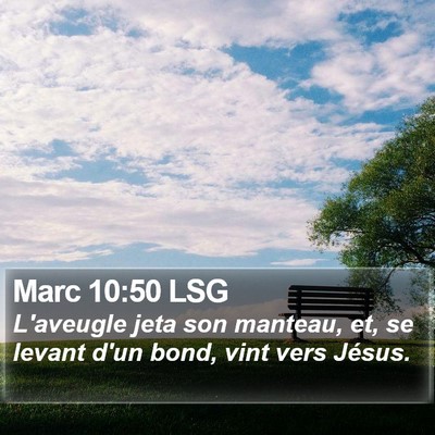 Marc 10:50 LSG Bible Verse Image