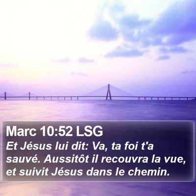 Marc 10:52 LSG Bible Verse Image