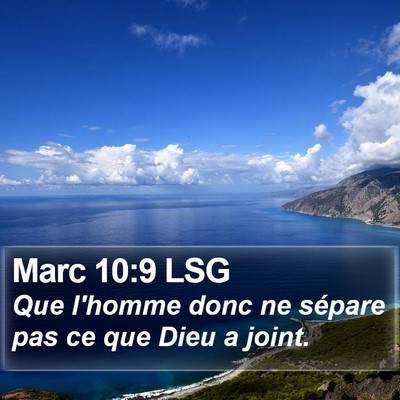 Marc 10:9 LSG Bible Verse Image