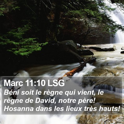 Marc 11:10 LSG Bible Verse Image