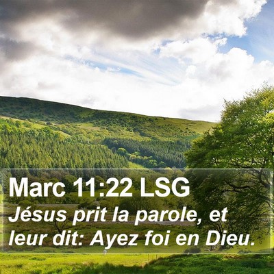 Marc 11:22 LSG Bible Verse Image