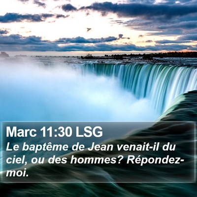 Marc 11:30 LSG Bible Verse Image