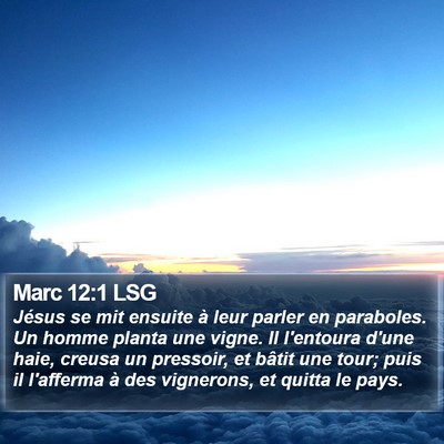 Marc 12:1 LSG Bible Verse Image
