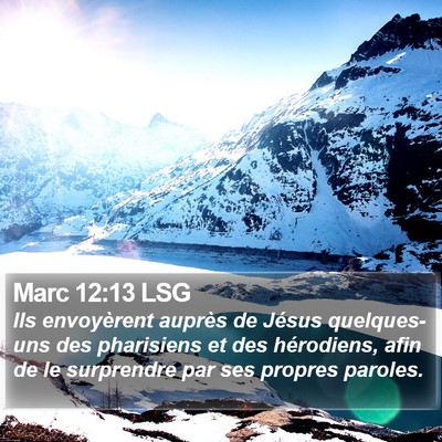 Marc 12:13 LSG Bible Verse Image