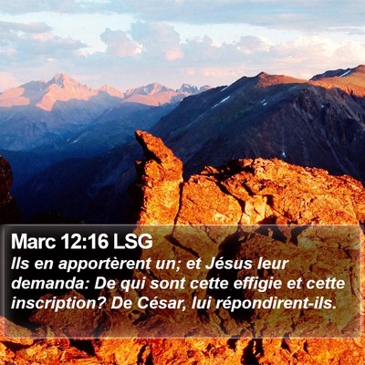 Marc 12:16 LSG Bible Verse Image