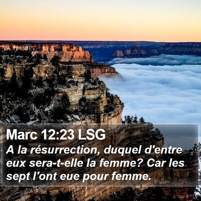 Marc 12:23 LSG Bible Verse Image