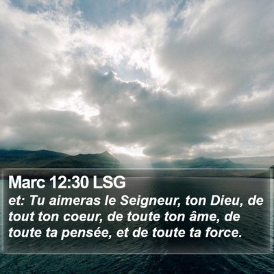 Marc 12:30 LSG Bible Verse Image