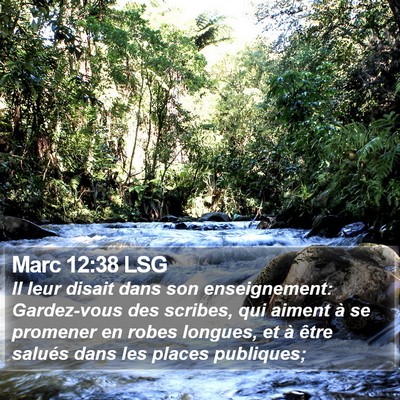 Marc 12:38 LSG Bible Verse Image