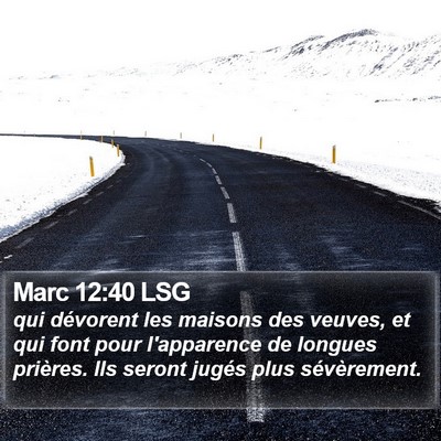 Marc 12:40 LSG Bible Verse Image