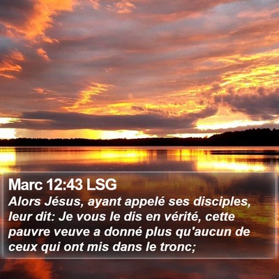 Marc 12:43 LSG Bible Verse Image