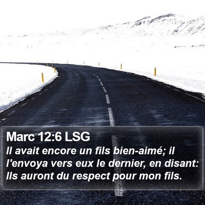 Marc 12:6 LSG Bible Verse Image