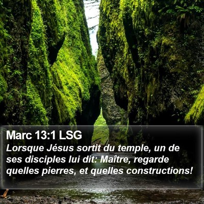 Marc 13:1 LSG Bible Verse Image