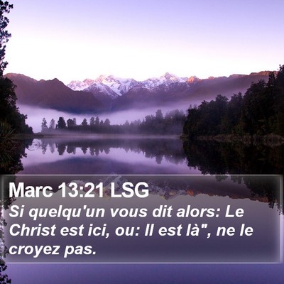 Marc 13:21 LSG Bible Verse Image
