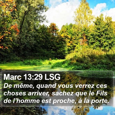 Marc 13:29 LSG Bible Verse Image