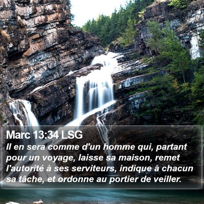 Marc 13:34 LSG Bible Verse Image