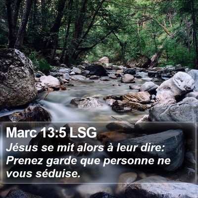 Marc 13:5 LSG Bible Verse Image