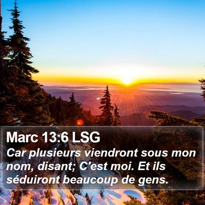 Marc 13:6 LSG Bible Verse Image