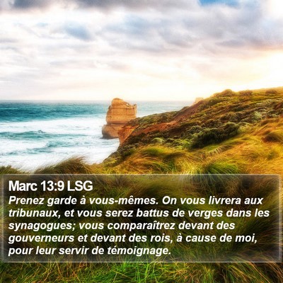 Marc 13:9 LSG Bible Verse Image