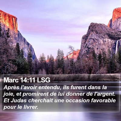 Marc 14:11 LSG Bible Verse Image
