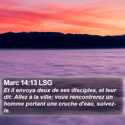 Marc 14:13 LSG Bible Verse Image