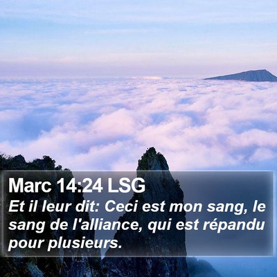 Marc 14:24 LSG Bible Verse Image