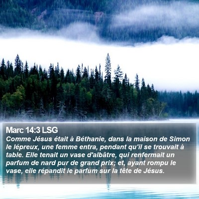 Marc 14:3 LSG Bible Verse Image