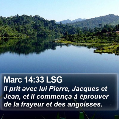 Marc 14:33 LSG Bible Verse Image