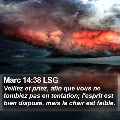 Marc 14:38 LSG Bible Verse Image