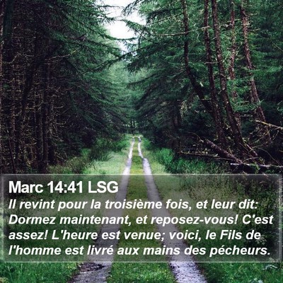 Marc 14:41 LSG Bible Verse Image