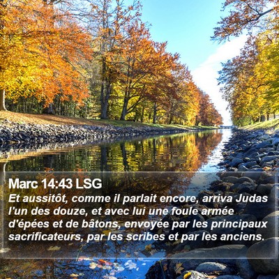 Marc 14:43 LSG Bible Verse Image