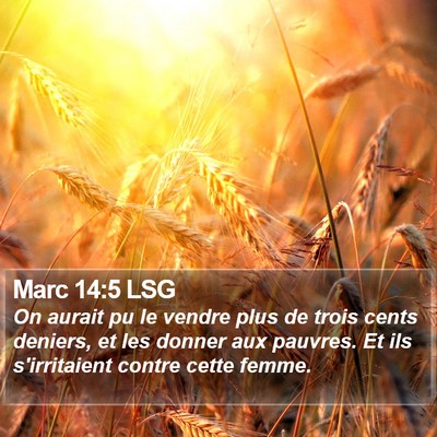 Marc 14:5 LSG Bible Verse Image