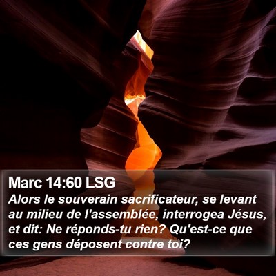 Marc 14:60 LSG Bible Verse Image