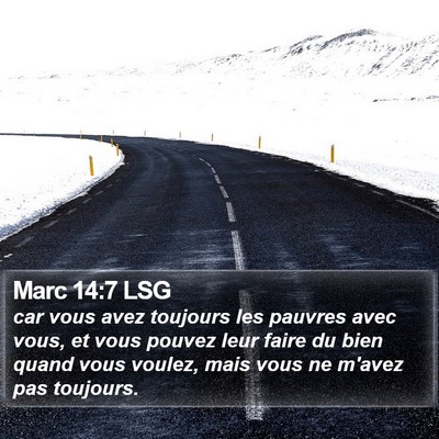 Marc 14:7 LSG Bible Verse Image