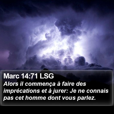 Marc 14:71 LSG Bible Verse Image