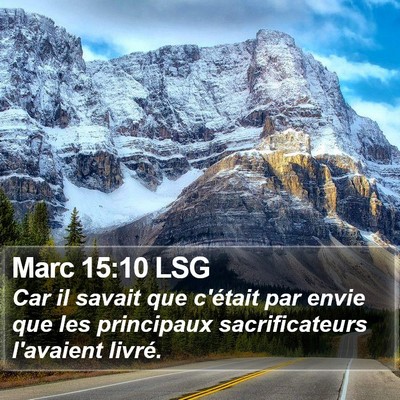 Marc 15:10 LSG Bible Verse Image