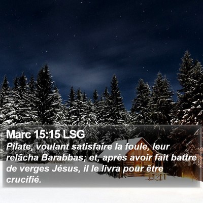 Marc 15:15 LSG Bible Verse Image